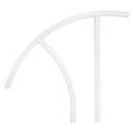 Retozar 36 in. Triton Series Return to Deck Mounted Handrail, White RE3117509